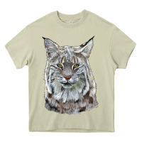 Mossy Bobcat Head Heavy Core Tee - LillyAllenDesigns