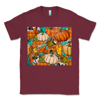 Burgundy fall pumpkin tumbler Classic Tee - BundleAndBundleShop