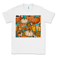 White fall pumpkin tumbler Classic Tee - BundleAndBundleShop
