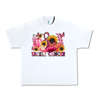White tackle cancer Urban Heavy Tee - LillyAllenDesigns