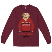 Burgundy Christmas Labrador Long Sleeve Tee - Bettercallsaul