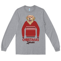 Heather Grey Christmas Labrador Long Sleeve Tee - Bettercallsaul