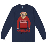 Navy Christmas Labrador Long Sleeve Tee - Bettercallsaul