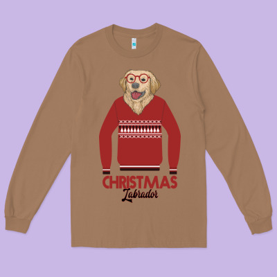 Christmas Labrador Long Sleeve Tee Designed By Bettercallsaul
