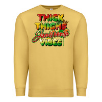 Antique Gold thick thighs juneteenth vibes Premium Sweatshirt - FaDigitalArtStudio