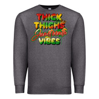 Charcoal Heather thick thighs juneteenth vibes Premium Sweatshirt - FaDigitalArtStudio