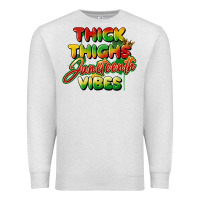 Oatmeal Heather thick thighs juneteenth vibes Premium Sweatshirt - FaDigitalArtStudio