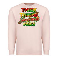 Pale Pink thick thighs juneteenth vibes Premium Sweatshirt - FaDigitalArtStudio