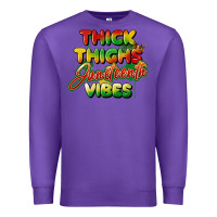 Purple thick thighs juneteenth vibes Premium Sweatshirt - FaDigitalArtStudio