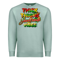 Seafoam thick thighs juneteenth vibes Premium Sweatshirt - FaDigitalArtStudio