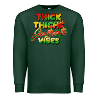 Sports Green thick thighs juneteenth vibes Premium Sweatshirt - FaDigitalArtStudio