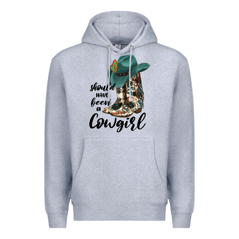Should Have Been A Cowgirl Premium Hoodie by JahusDesignShop | Teevron
