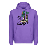 Purple Should Have Been A Cowgirl Premium Hoodie - JahusDesignShop