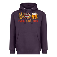 Plum peace love beer bbs Heavyweight Hoodie - BundleAndBundleShop