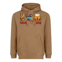 Toasted Coconut peace love beer bbs Heavyweight Hoodie - BundleAndBundleShop