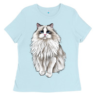 Baby Blue Ragdoll Cat Ladies Tee - LillyAllenDesigns