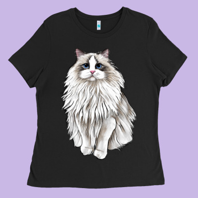 Ragdoll Cat Ladies Tee Designed By Lillyallendesigns