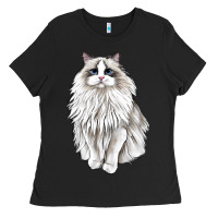 Black Ragdoll Cat Ladies Tee - LillyAllenDesigns