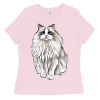 Bubblegum Pink Ragdoll Cat Ladies Tee - LillyAllenDesigns