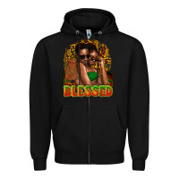 Black Black couple blessed Zipper Hoodie - HowdyJamesFarm