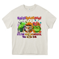 Cream Hallothanksmas Heavy Core Tee - NancyCooperArtShop
