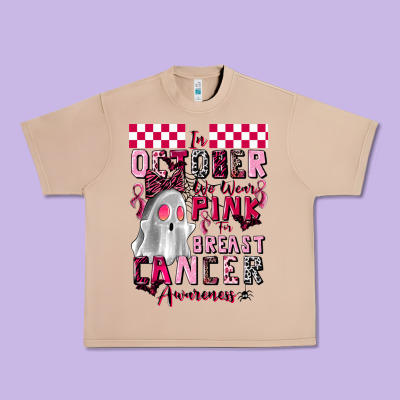 Pink Ghost Breast Cancer Awareness Urban Heavy Tee Designed By Lillyallendesigns