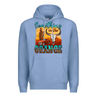 Colony Blue something in the orange Premium Hoodie - OliviaCreatesArt