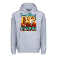 Heather Grey something in the orange Premium Hoodie - OliviaCreatesArt
