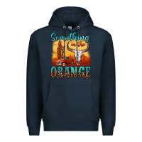 Navy something in the orange Premium Hoodie - OliviaCreatesArt