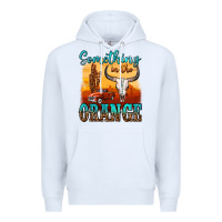 White something in the orange Premium Hoodie - OliviaCreatesArt