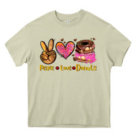 Mossy peace love donuts Heavy Core Tee - AdoDesignShop