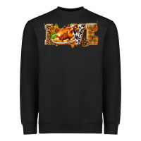 Black Love with Turkey Heavyweight Sweatshirt - texasbilliewilder