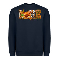 Navy Love with Turkey Heavyweight Sweatshirt - texasbilliewilder