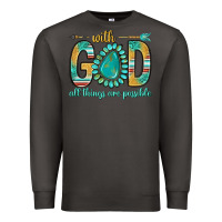 Smoke with god all things are possible with turquoise gemstone bbs Premium Sweatshirt - BundleAndBundleShop