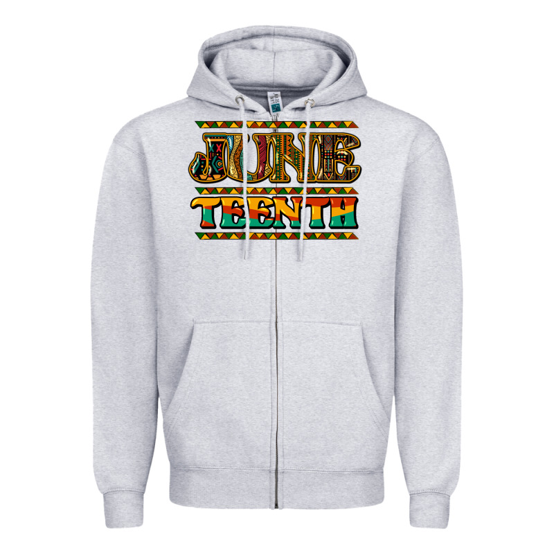 Juneteenth Zipper Hoodie by HowdyJamesFarm | Teevron