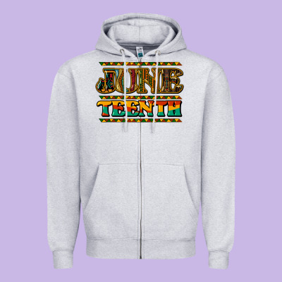 Juneteenth Zipper Hoodie Designed By Howdyjamesfarm