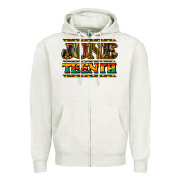 Oatmeal Heather Juneteenth Zipper Hoodie - HowdyJamesFarm