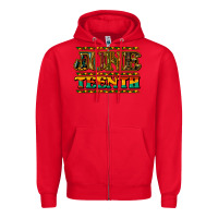 Red Juneteenth Zipper Hoodie - HowdyJamesFarm