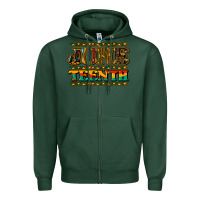 Sports Green Juneteenth Zipper Hoodie - HowdyJamesFarm