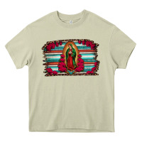 Mossy lady of guadalupe serape and roses Heavy Core Tee - Jasminsmagicworld