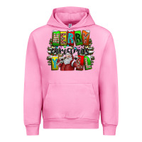 Fuchsia Pink merry christmas yall Urban Hoodie - CowhideDigitalArt