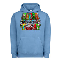Pigment Pebble Blue merry christmas yall Urban Hoodie - CowhideDigitalArt
