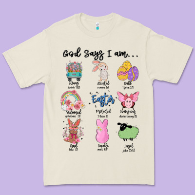 Gos Says ı Am Easter Premium Tee Designed By Maliassmallbusiness
