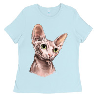 Baby Blue Sphynx Cat Ladies Tee - LillyAllenDesigns