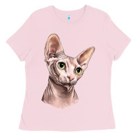 Bubblegum Pink Sphynx Cat Ladies Tee - LillyAllenDesigns