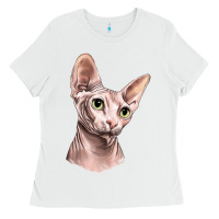 White Sphynx Cat Ladies Tee - LillyAllenDesigns