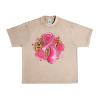 French Oak breast cancer awareness ribbon with glitter pink l Urban Heavy Tee - LillyAllenDesigns