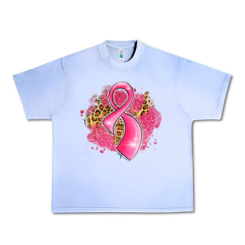 Breast Cancer Awareness Ribbon With Glitter Pink L Urban Heavy Tee by LillyAllenDesigns | Teevron