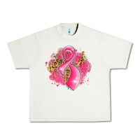 Pistachio breast cancer awareness ribbon with glitter pink l Urban Heavy Tee - LillyAllenDesigns