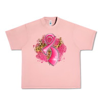Salmon breast cancer awareness ribbon with glitter pink l Urban Heavy Tee - LillyAllenDesigns
